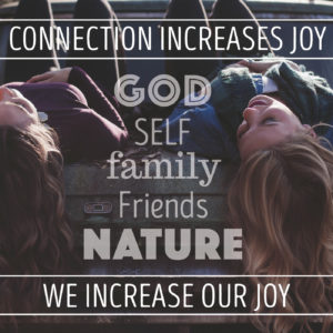 self connection, nature, family, God, friends