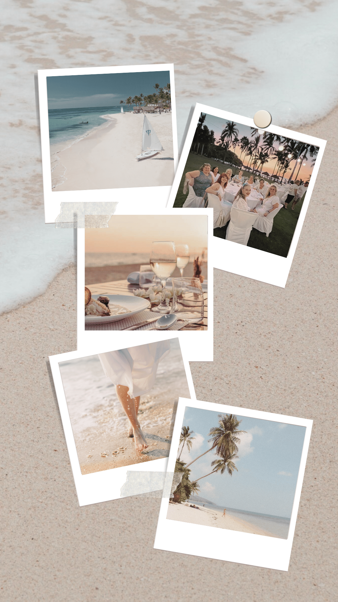 Beige Photo Collage Polaroid Instagram Story